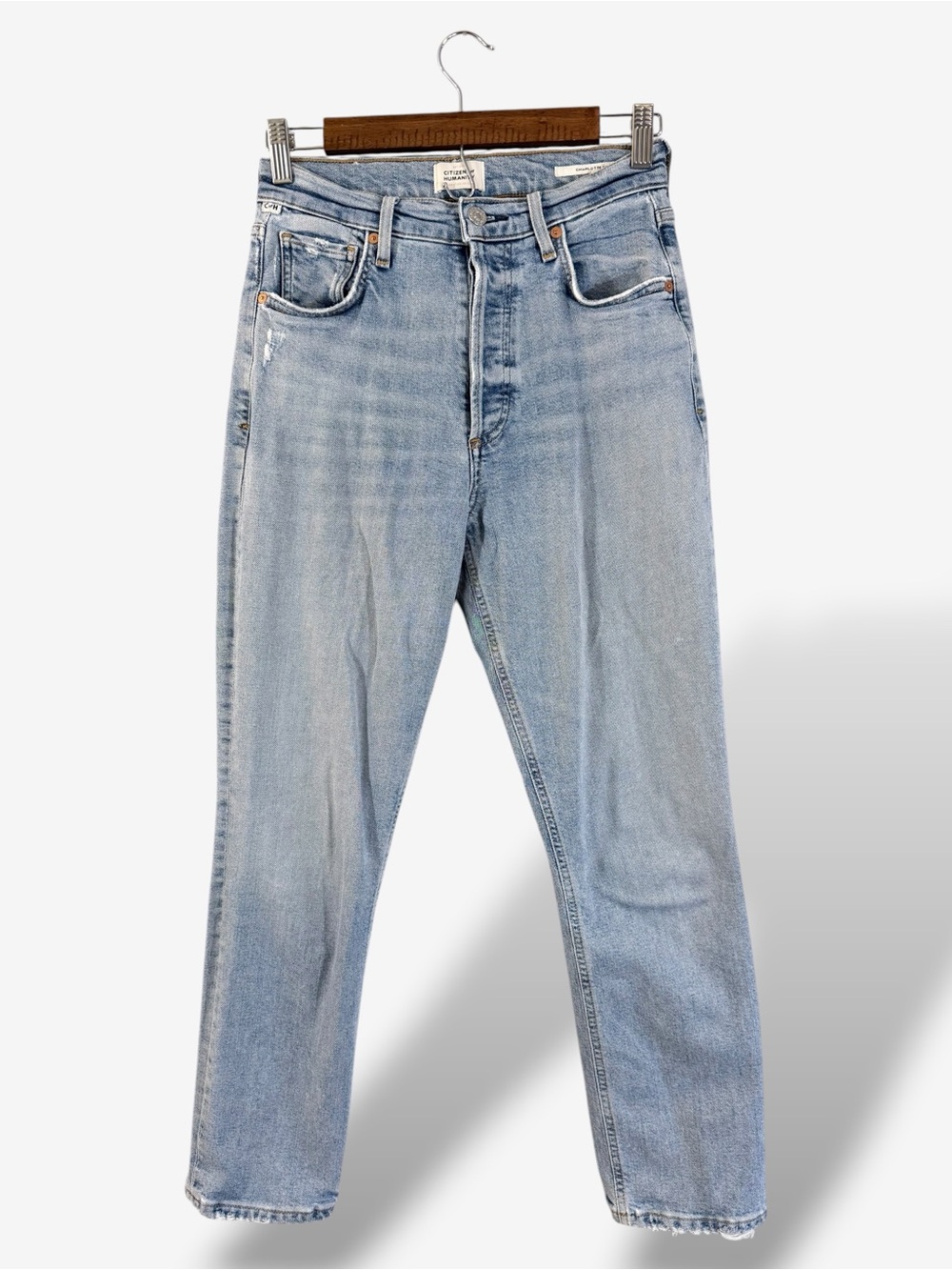 Citizens of Humanity Charlotte Crop Jeans Size 25 Light Wash Button Fly Denim